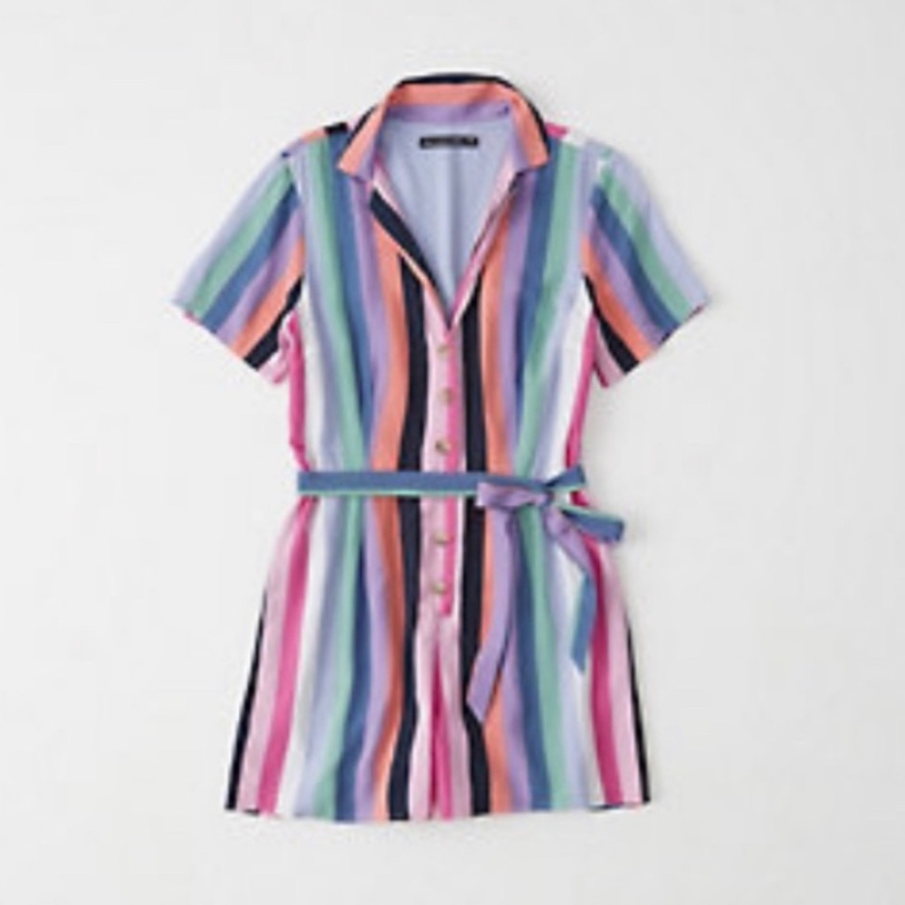 Abercrombie & Fitch Striped Romper